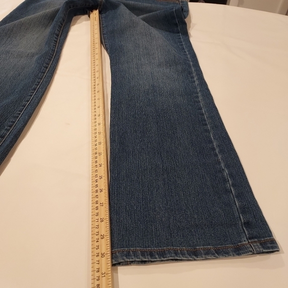 BANDOLINO Indigo denim Morgan high rise embroidered pockets jeans sz 14 - Picture 8 of 13